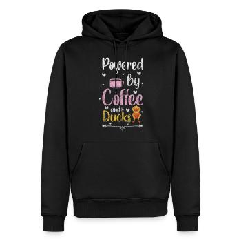 Canards Animal Canard volant Nature - Sweat à capuche Premium bio Homme - noir - Devant - Nico (187cm)