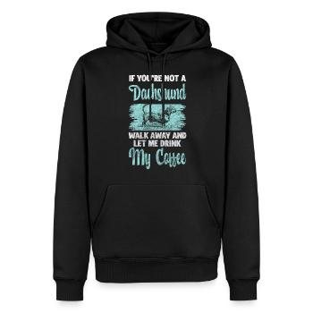 Hund Pfoten Jäger Zwergdackel - Männer Premium Bio Hoodie - Schwarz - Vorne - Nico (187cm)