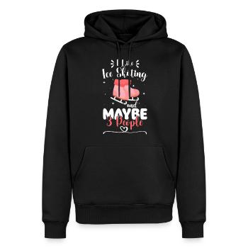 Patinoire Art Hobby Piste - Sweat à capuche Premium bio Homme - noir - Devant - Nico (187cm)