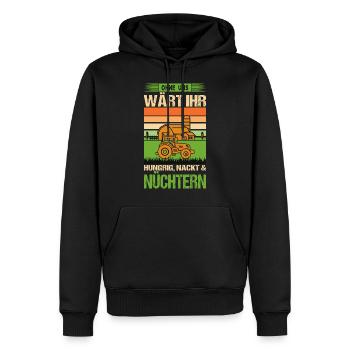 Bauern Protest Landwirt Demo Bauerndemo Traktor - Männer Premium Bio Hoodie - Schwarz - Vorne - Nico (187cm)