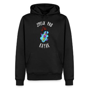 J'peux pas j'ai kayak - Sweat à capuche Premium bio Homme - noir - Devant - Nico (187cm)