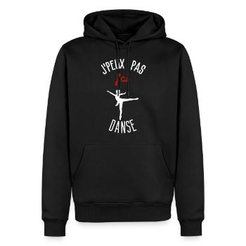 Ich kann nicht, ich tanzte - Männer Premium Bio Hoodie - Schwarz - Vorne - Nico (187cm)