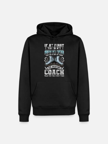 Eislaufen Cool Kunst - Männer Premium Bio Hoodie - Schwarz