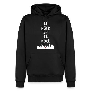 Carnaval Cologne Cologne Loi fondamentale Lustig Alaaf - Sweat à capuche Premium bio Homme - noir - Devant - Nico (187cm)