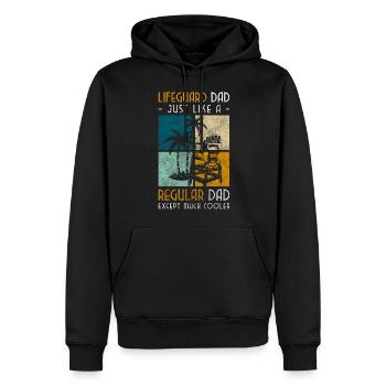 Chaise de plage d’eau de mer sauveteur - Sweat à capuche Premium bio Homme - noir - Devant - Nico (187cm)