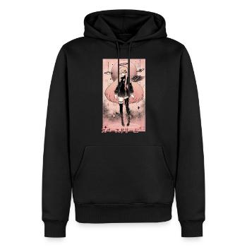 Rêve d’espace lumineux - Sweat à capuche Premium bio Homme - noir - Devant - Nico (187cm)