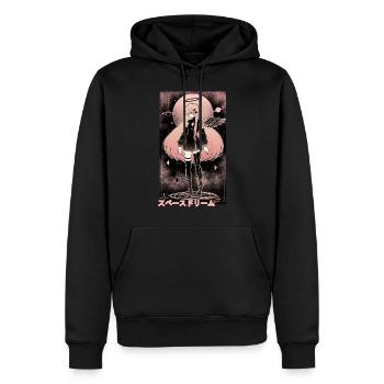 Rêve spatial sombre - Sweat à capuche Premium bio Homme - noir - Devant - Nico (187cm)
