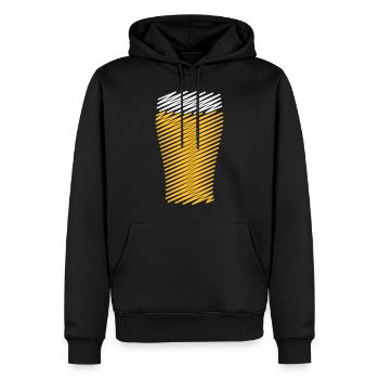 Conception XShatch - Sweat à capuche Premium bio Homme - noir - Devant - Nico (187cm)