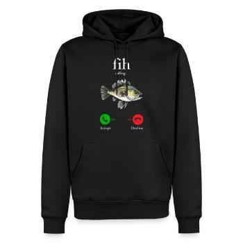 Lustiger Fih Fisch Meme Fisch Fih Lustiger falsch geschriebener Fisch - Männer Premium Bio Hoodie - Schwarz - Vorne - Nico (187cm)