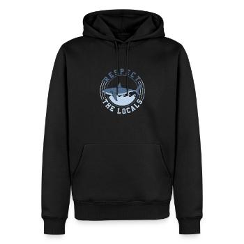Respect The Locals - Männer Premium Bio Hoodie - Schwarz - Vorne - Nico (187cm)