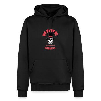 PASSE LA JOURNÉE QUE TU MÉRITES CRÂNE - Sweat à capuche Premium bio Homme - noir - Devant - Nico (187cm)