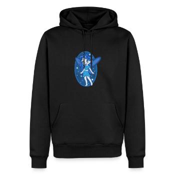 Petite fée bleue - Sweat à capuche Premium bio Homme - noir - Devant - Nico (187cm)