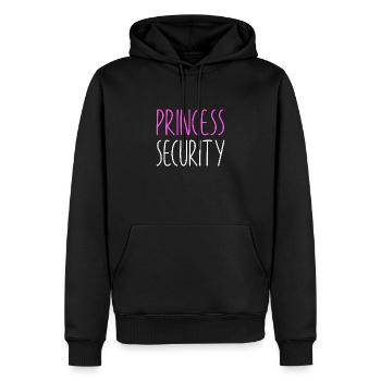 Papa Père Fille Paternité Princesse Sécurité - Sweat à capuche Premium bio Homme - noir - Devant - Nico (187cm)