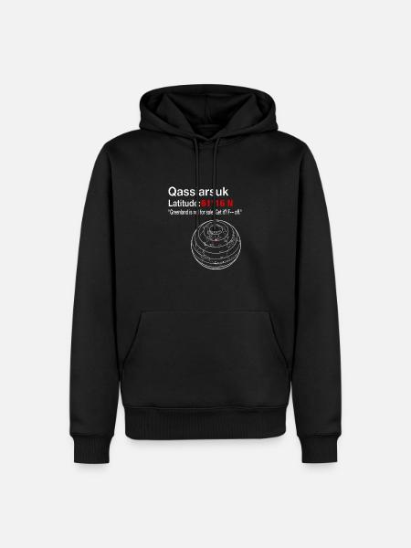 Greenland - Qassiarsuk is not for sale ! F‑‑‑ off! - Herre Premium økologisk hoodie - sort