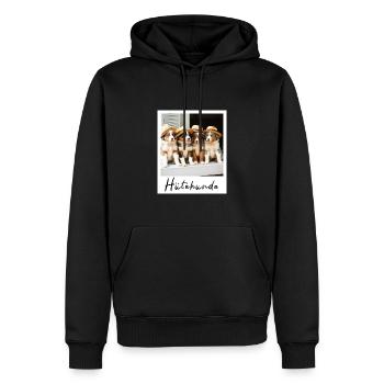 Australian Shepherd Welpen - Hütehunde - Männer Premium Bio Hoodie - Schwarz - Vorne - Nico (187cm)