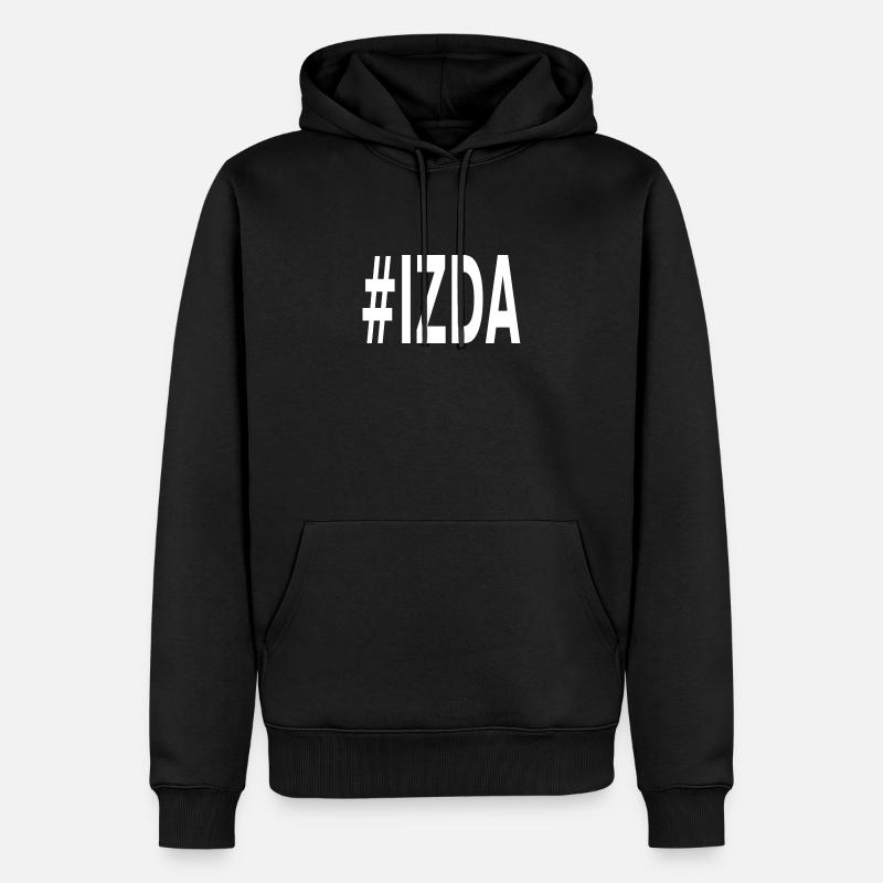izda - Sweat à capuche Premium bio Homme - noir
