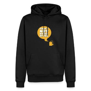 Not my cup of tea - Männer Premium Bio Hoodie - Schwarz - Vorne - Nico (187cm)