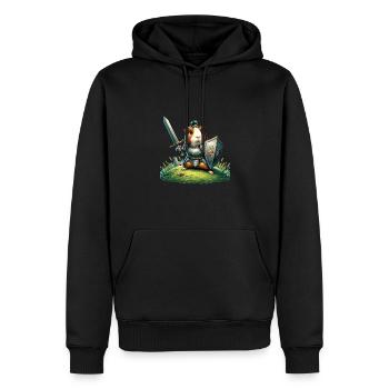 Knight Guinea Pig Tiny Castle Defender - Männer Premium Bio Hoodie - Schwarz - Vorne - Nico (187cm)