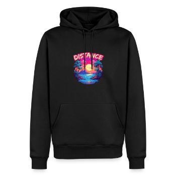 Distance für Strand Urlauber - Männer Premium Bio Hoodie - Schwarz - Vorne - Nico (187cm)