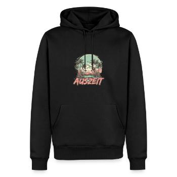 Auszeit Urlaub Strand - Männer Premium Bio Hoodie - Schwarz - Vorne - Nico (187cm)