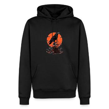 Gothik Okkult Satan Gotik Schwarze Szene Wicca - Männer Premium Bio Hoodie - Schwarz - Vorne - Nico (187cm)