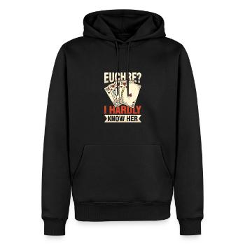 Euchre I Hardly Know Her für einen Euchre Spieler - Männer Premium Bio Hoodie - Schwarz - Vorne - Nico (187cm)