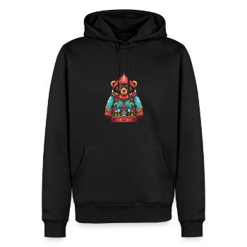 Russische Tradition Weihnachten - Männer Premium Bio Hoodie - Schwarz - Vorne - Nico (187cm)