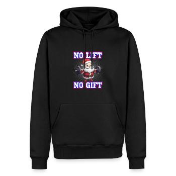 Weihnachtsmann No Lift No Gift Gym Workout - Männer Premium Bio Hoodie - Schwarz - Vorne - Nico (187cm)