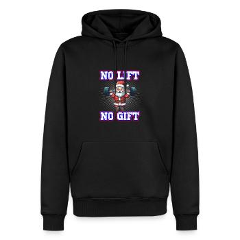 Weihnachtsmann No Lift No Gift Gym Workout - Männer Premium Bio Hoodie - Schwarz - Vorne - Nico (187cm)