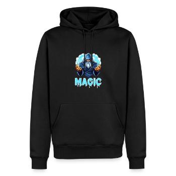 Fantasy Zauberer Magie Mystischer Zauberer - Männer Premium Bio Hoodie - Schwarz - Vorne - Nico (187cm)