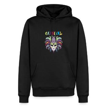 Fasching Karneval Venezianische Maske - Männer Premium Bio Hoodie - Schwarz - Vorne - Nico (187cm)