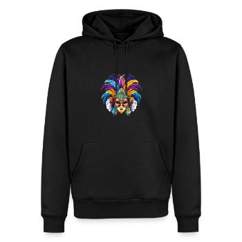 Fasching Karneval Venezianische Maske - Männer Premium Bio Hoodie - Schwarz - Vorne - Nico (187cm)