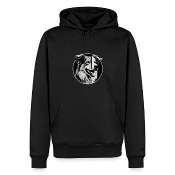 Austrailianischer Schäferhund - Männer Premium Bio Hoodie - Schwarz - Vorne - Nico (187cm)