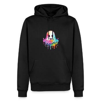 Niedlicher Geist Splash Art Street Style - Männer Premium Bio Hoodie - Schwarz - Vorne - Nico (187cm)