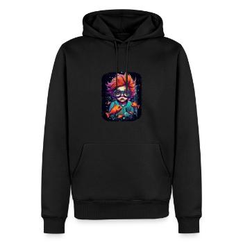 Astronaut Kunst Raumfahrt Fisch für - Männer Premium Bio Hoodie - Schwarz - Vorne - Nico (187cm)