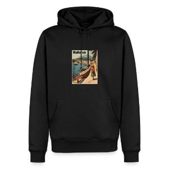 Vintage Mallorca Reise Spanien Insel - Männer Premium Bio Hoodie - Schwarz - Vorne - Nico (187cm)