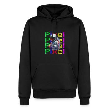 Astronaut Digital Art Space Explorer - Männer Premium Bio Hoodie - Schwarz - Vorne - Nico (187cm)