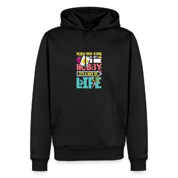 Scrapbooking Is Not A Hobby It's A Way Of Life - Männer Premium Bio Hoodie - Schwarz - Vorne - Nico (187cm)