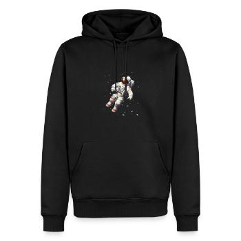 Astronaut Digital Art Space Explorer - Männer Premium Bio Hoodie - Schwarz - Vorne - Nico (187cm)