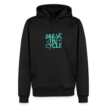 Inspirierend Motivierend Break The Cycle - Männer Premium Bio Hoodie - Schwarz - Vorne - Nico (187cm)