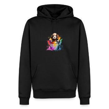 English Cocker Spaniel Niedlicher Hund Farbeimer - Männer Premium Bio Hoodie - Schwarz - Vorne - Nico (187cm)