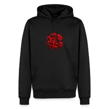Floristin Rosen Rosenstrauß Rose für eine - Männer Premium Bio Hoodie - Schwarz - Vorne - Nico (187cm)