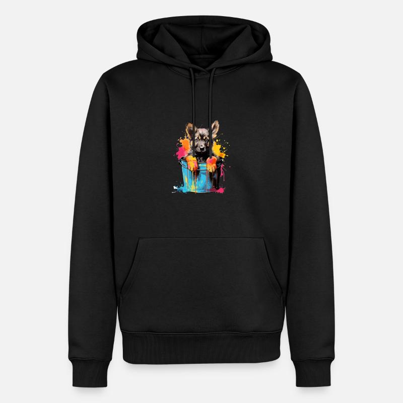 Deutscher Schäferhund Hund Hunderasse - Männer Premium Bio Hoodie - Schwarz