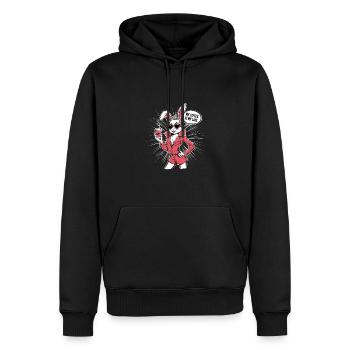 My Coffee Is My Love für eine Kaffeeliebhaberin - Männer Premium Bio Hoodie - Schwarz - Vorne - Nico (187cm)