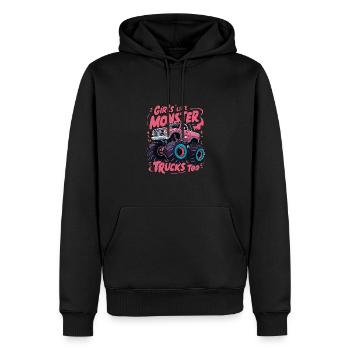 Girls Like Monster Trucks Too für Frauen und - Männer Premium Bio Hoodie - Schwarz - Vorne - Nico (187cm)
