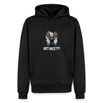 Wie Nackt Nacktkatze - Männer Premium Bio Hoodie - Schwarz - Vorne - Nico (187cm)