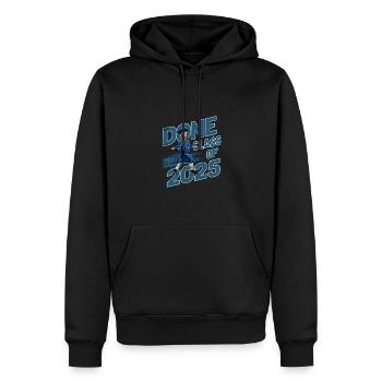 Schule Studuim Abschlussfeier Bestanden 2025 - Männer Premium Bio Hoodie - Schwarz - Vorne - Nico (187cm)