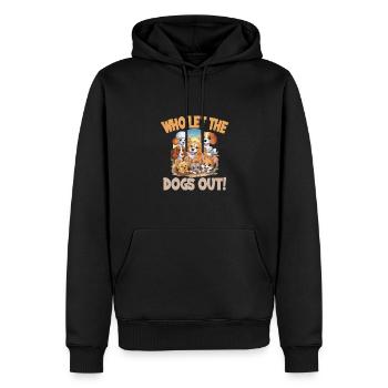 Wer hat die Hund rausgelassen für einen - Männer Premium Bio Hoodie - Schwarz - Vorne - Nico (187cm)