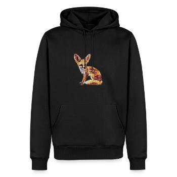 Fennek Wüste Fuchs Geometrischer Fuchs Kunstwerk - Männer Premium Bio Hoodie - Schwarz - Vorne - Nico (187cm)