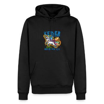 Keiner glitzert mehr wie ich für einen Einhorn - Männer Premium Bio Hoodie - Schwarz - Vorne - Nico (187cm)